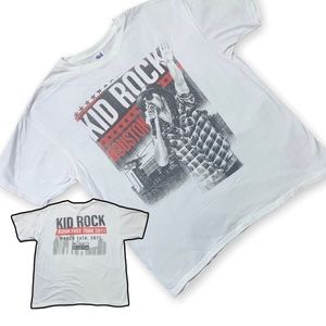 Kid Rock 2011 Houston Rodeo Concert T-Shirt Born Free Tour Double Sided